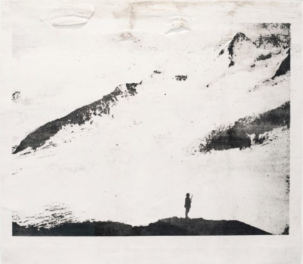 Douglas Mandry, Mountaineer on Fiescher glacier, 1882, from the series Monuments, 2022