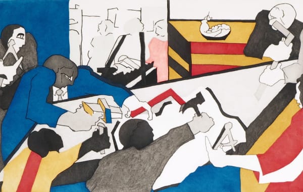 Jacob Lawrence, Ten Builders (From The Builders Suite), 1996