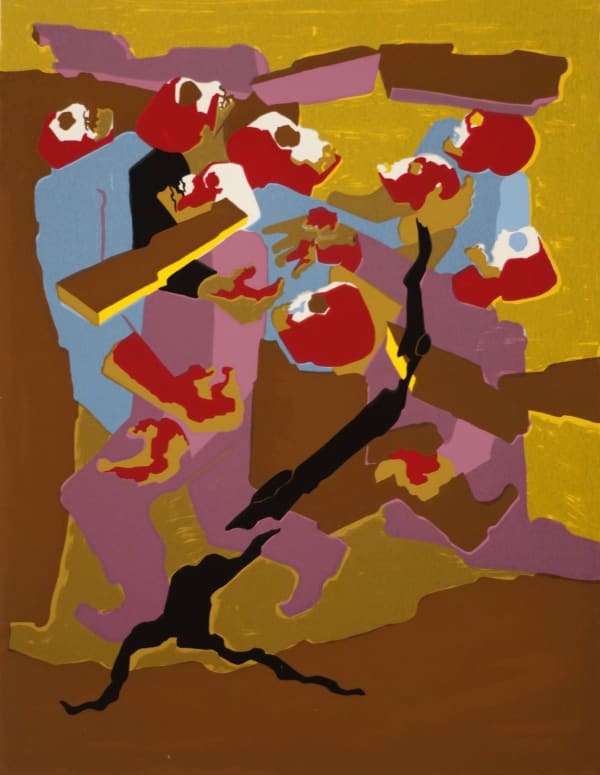 Jacob Lawrence, Street Scene (from the Hiroshima Series), 1983