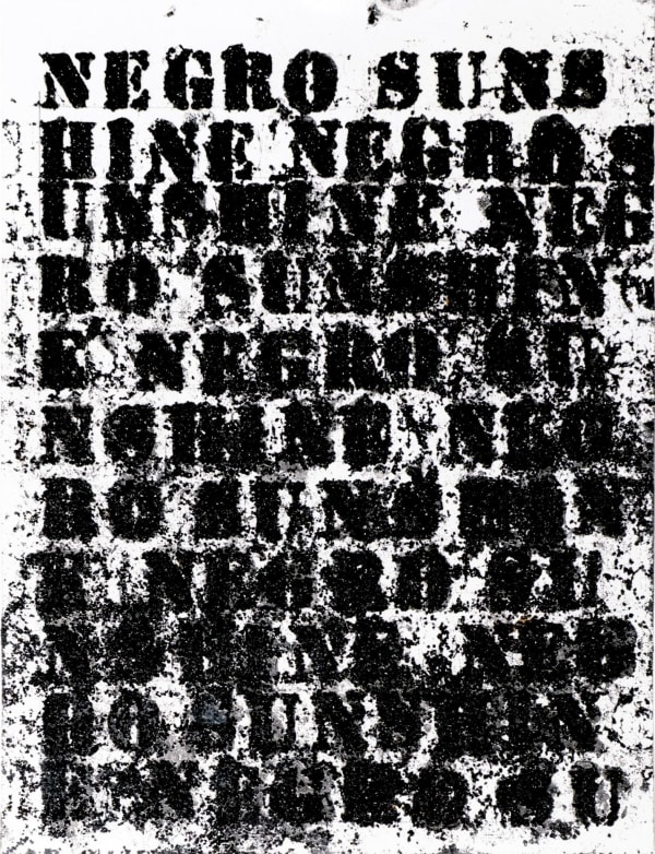 Glenn Ligon, Study for Negro Sunshine #95, 2012