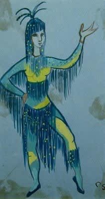 Charles Sebree, Untitled, Costume Design for the Play Mrs. Patterson, 1950s