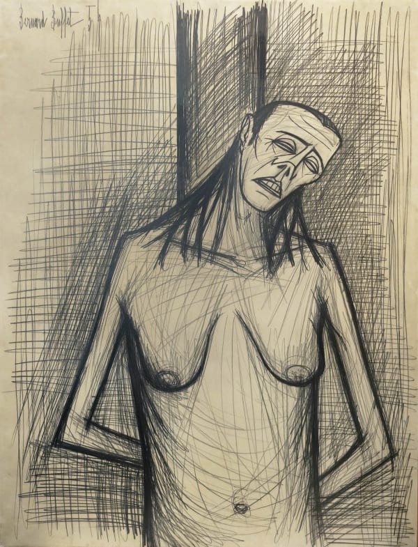 Bernard Buffet, Horreur de la Guerre, Femme Suppliciee (Horror of the war, Woman Tortured), 1954