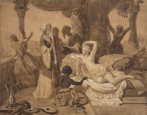 Unknown (École romantique), Scène de harem, ca. 19th Century