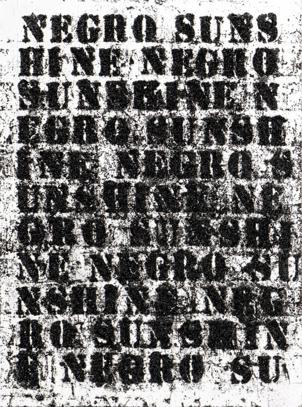 Glenn Ligon, Study for Negro Sunshine #70, 2011
