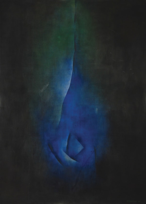 Norman Lewis, Untitled (Blue Teardrop), 1964