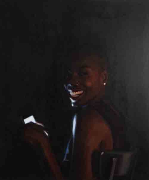 Jas Knight, Smiling Woman, Computer Love , 2015