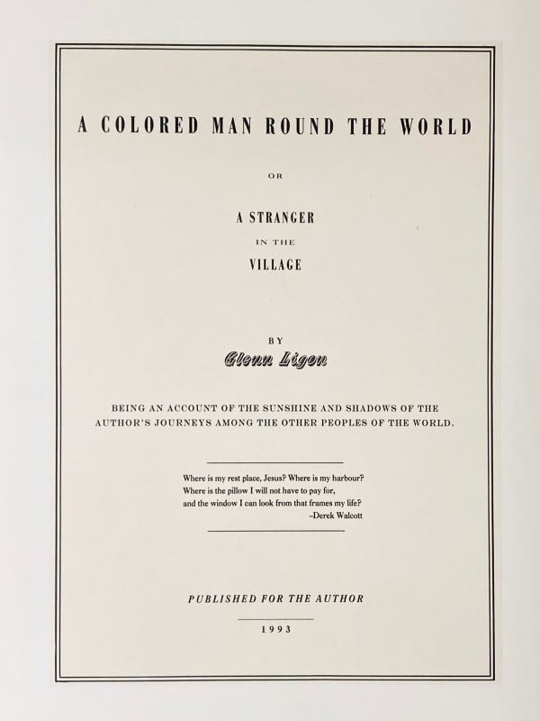 Glenn Ligon, Untitled (A Colored Man Round The World or A Stranger in The Village...) from the Narratives Suite, 1993