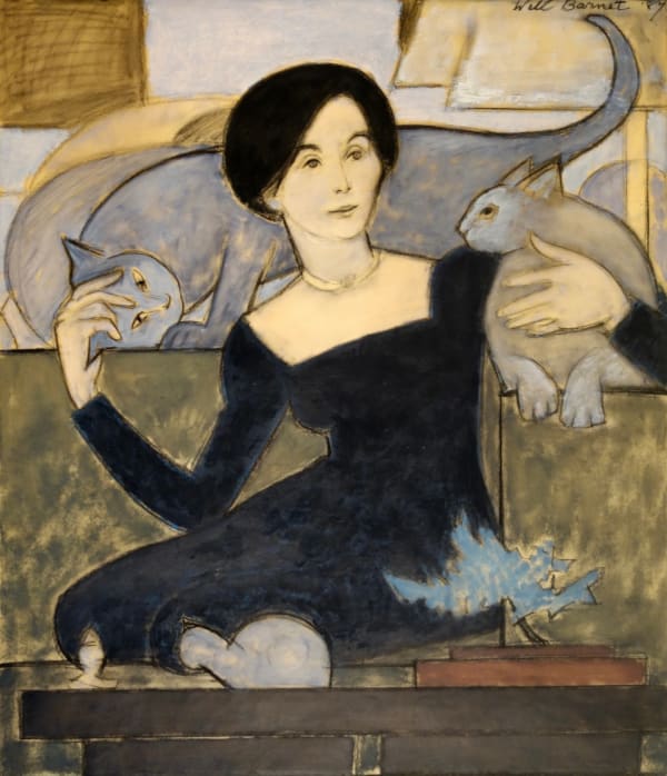 Will Barnet, Martha and Two Cats, 1984