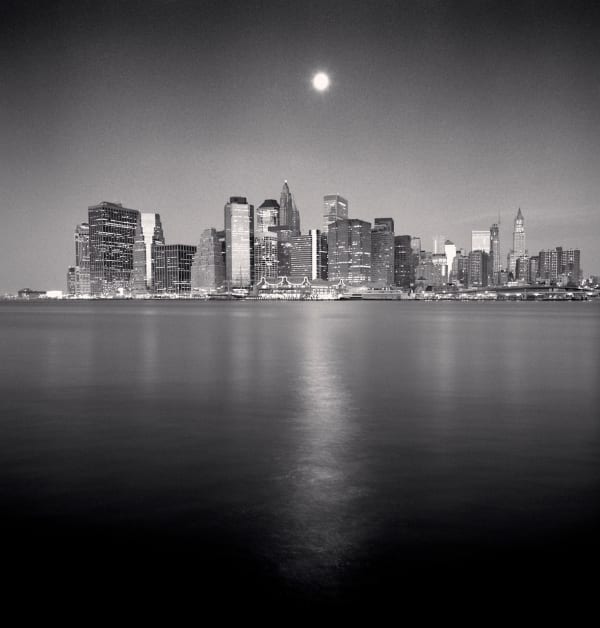 Michael Kenna, Moon over Downtown, New York, USA, 2006