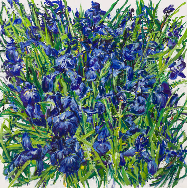 Iris Abstract Blue
