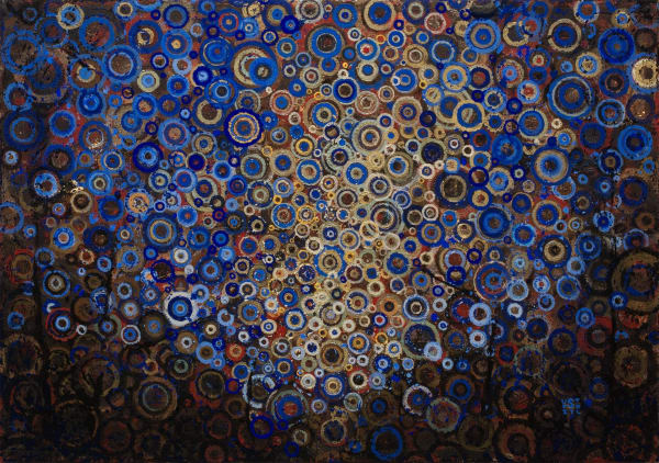 Modern absstract painting of night sky