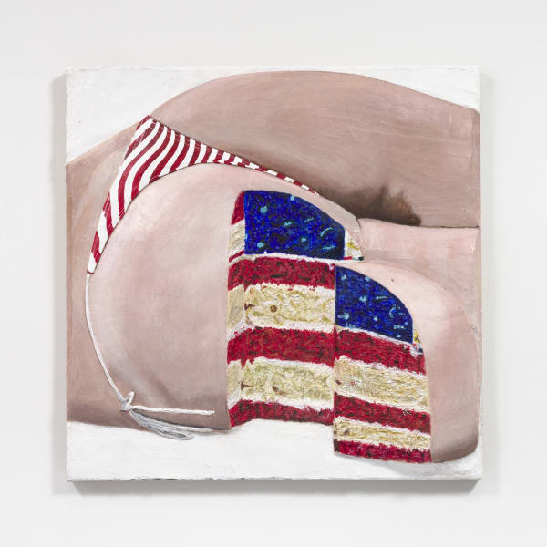 Gina Beavers, American Flag Sponge Butt Cake, 2020