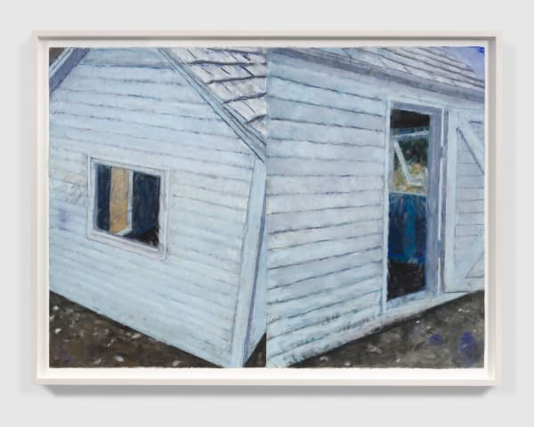 Jennifer Bartlett Old House Lane #1, 1986 Pastel on paper Two sheets, overall: 44 3/8 x 60 1/8 inches 112.7 x 152.7 cm Framed: 48 1/2 x 64 1/4 inches 120.3 x 160.3 cm (JBA.14983)