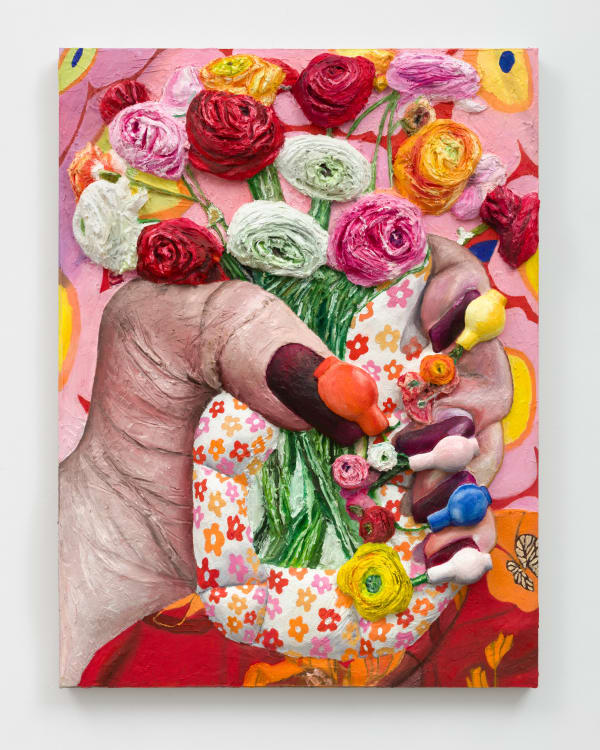 Gina Beavers, Colorful flower nails, 2023
