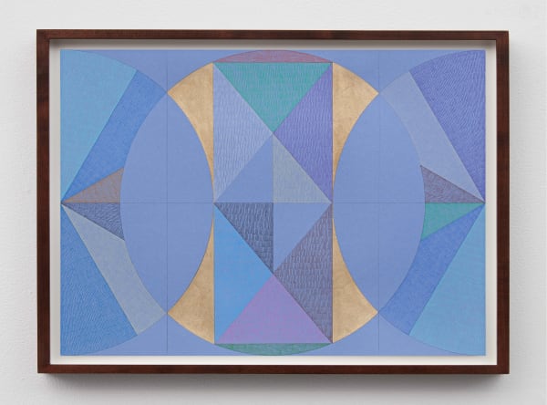 Claudia Wieser Untitled, 2020 Gold leaf and colored pencil on colored paper 13 x 13 inches, 33 x 33 cm Framed: 14 3/4 x 14 5/8 inches 37.5 x 37.1 cm (CLW.17893)
