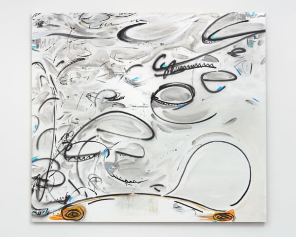 Suzanne McClelland Yes for Now (for Audre Lorde), 2022 Mixed media on linen 75 x 84 inches 190.5 x 213.4 cm