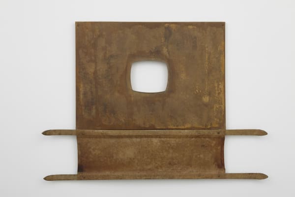 Salvatore Scarpitta, Cow Catcher Sled and Canvas, 1989