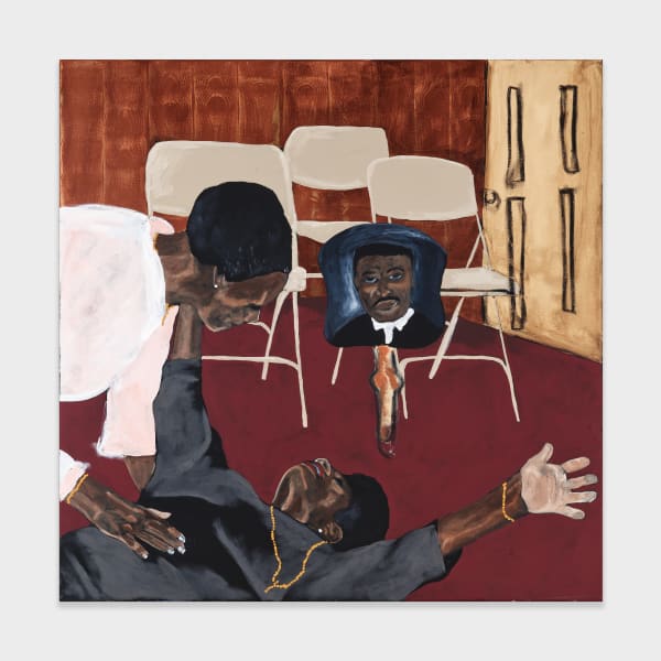 Jammie Holmes Untitled, 2022 Acrylic and pastel on canvas 36 x 36 inches 91.4 x 91.4 cm