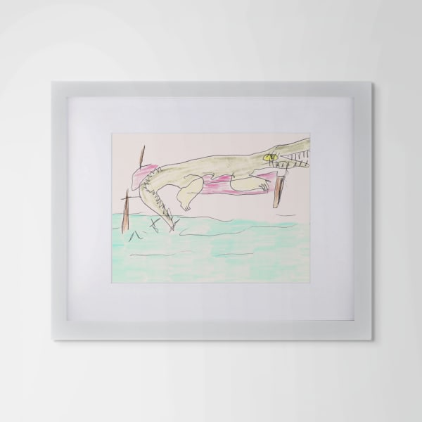 Emilie Louise Gossiaux, Alligatorgirl on Bed, 2023
