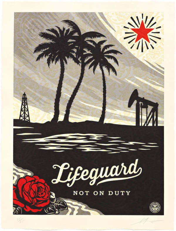 Shepard Fairey Lifeguard Not on Duty, 2015