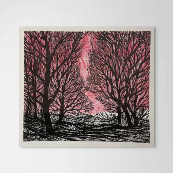 Dennis Winston, Winter Trees: Pink Sky, 2022
