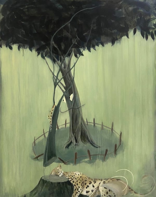 何海昱 He Haiyu, 啄木豹 Woodpecking Leopard, 2022