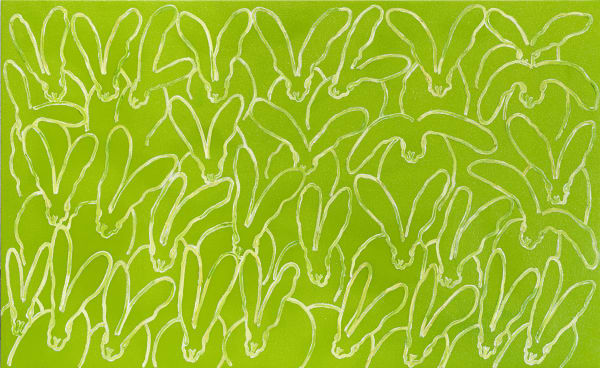 Hunt Slonem "Green Grassland Hutch", 2025