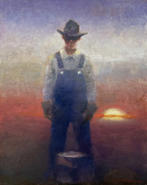 Gary Ernest Smith, "Farmer at Dusk", 1989