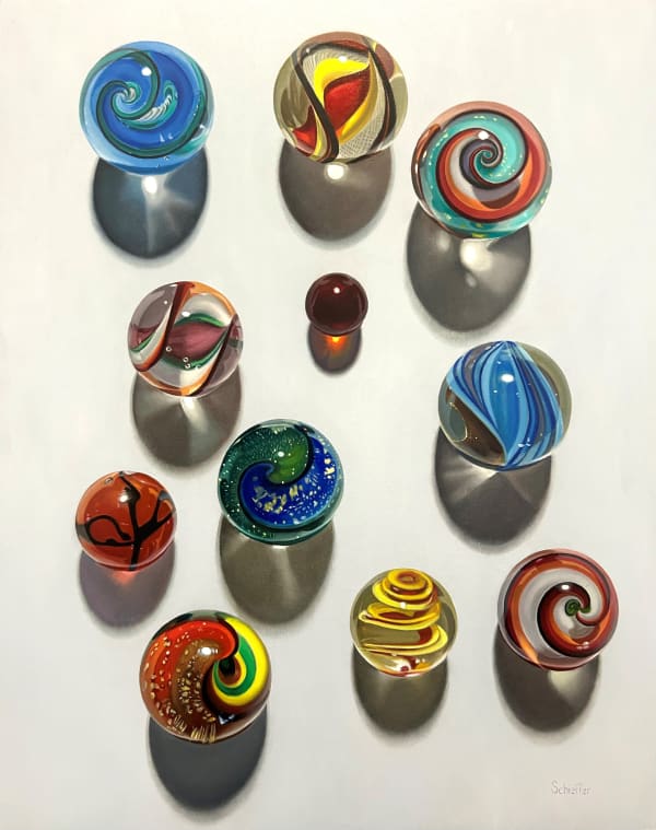 John Schieffer, "Eleven Orbs", 2024