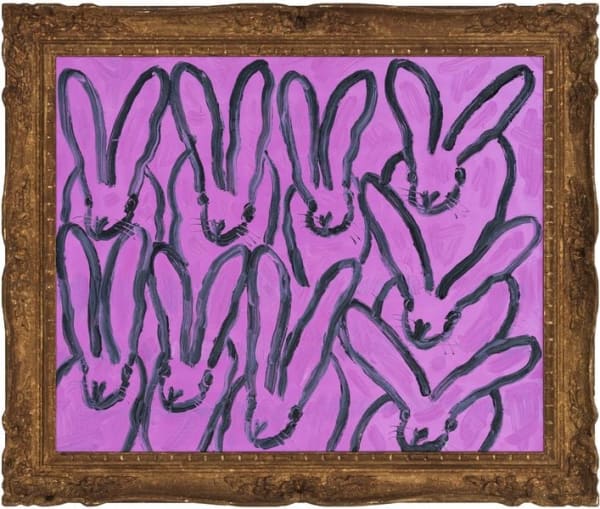 Hunt Slonem "Purple Hutch", 2025