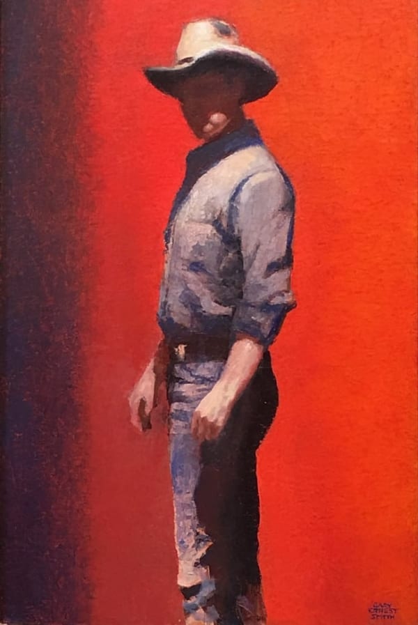 Gary Ernest Smith, "Profile in Red and Blue", 2018