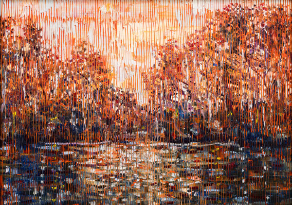 Hunt Slonem "Ochre Bayou La Fouche", 2025