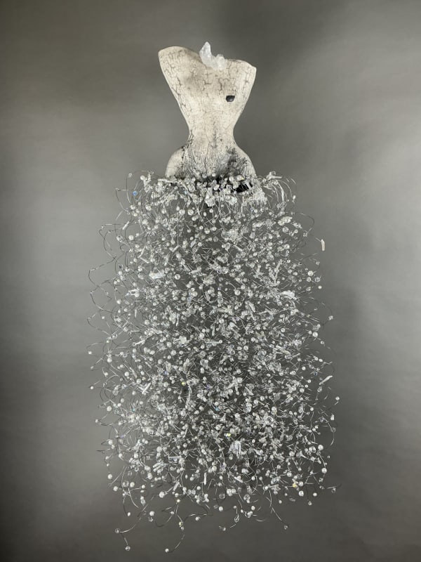 Estella Fransbergen, "Naked Raku Finish Clay Torso: Wall Mount", 2025