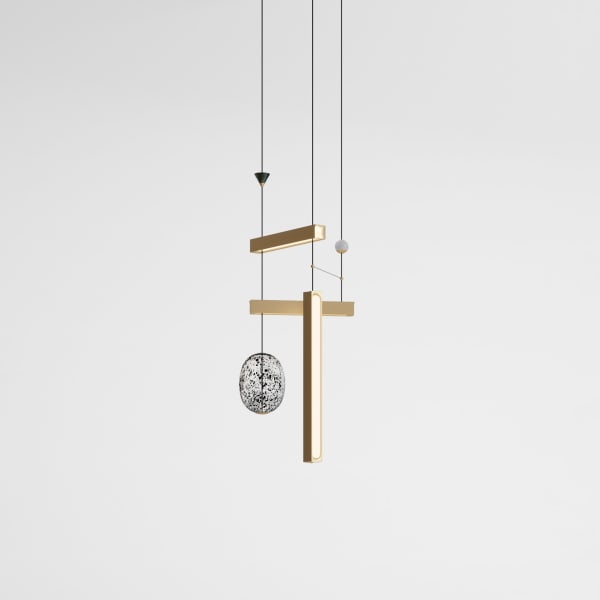 Giopato & Coombes, Milky Way Chandelier Vertical Elements Medium