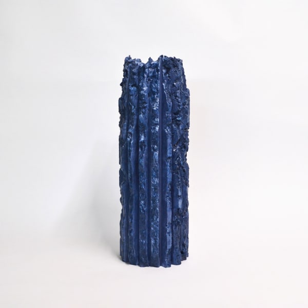 Lenny Stöpp, Cornice Vessel - Sturdy, Tall Deep Blue 16X