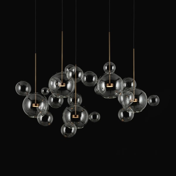 Giopato & Coombes, Bolle Zigzag Chandelier 24 Bubbles