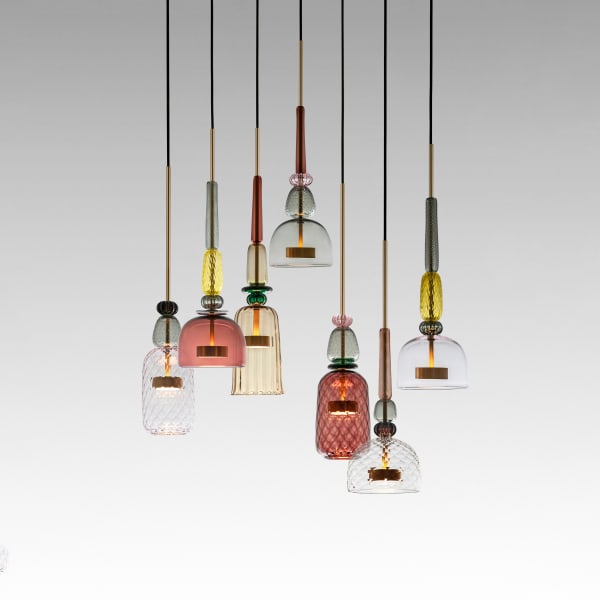 Giopato & Coombes, Flauti Circular Chandelier 71 Rose
