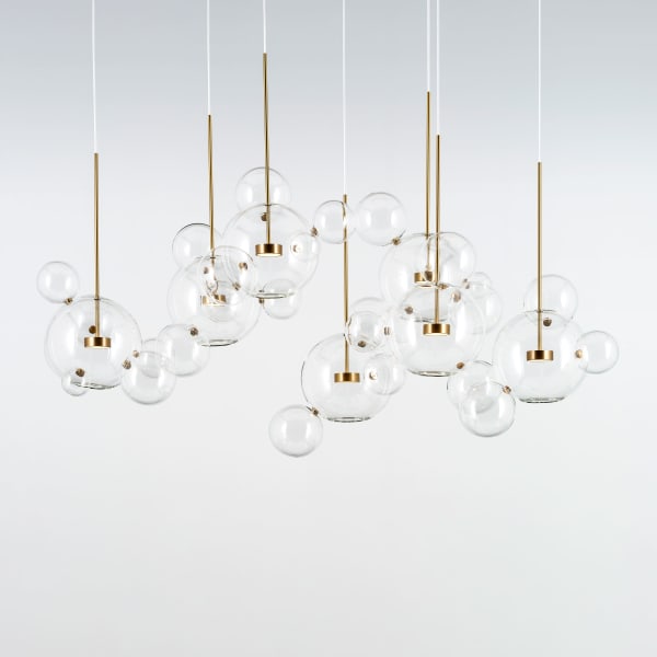 Giopato & Coombes, Bolle Zigzag Chandelier 34 Bubbles