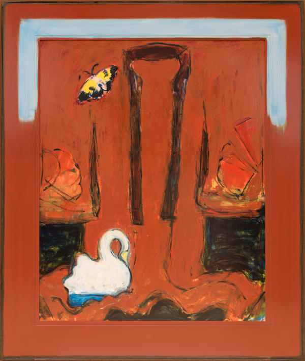 Hans van Hoek, Kimono met zwaan en vlinder, 2017-18