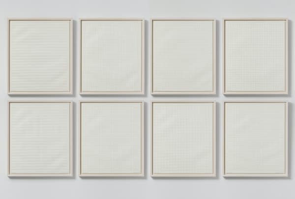 Jan Schoonhoven, Geprägte Strukturen (M I-VIII), 1972