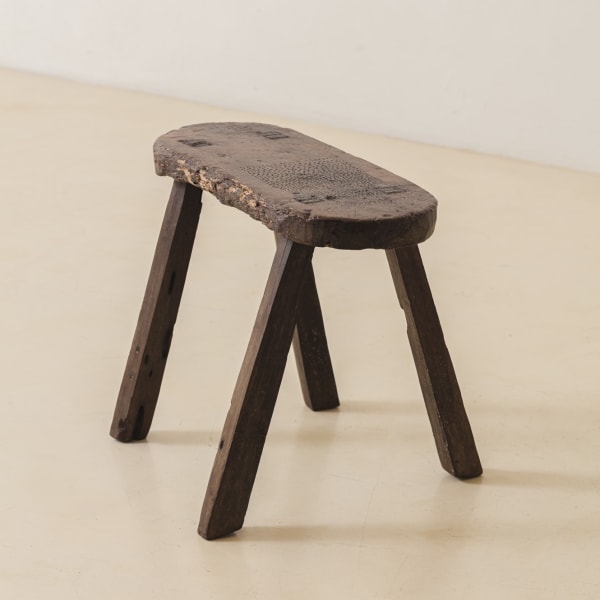 Unknown Artist Rustic Wooden Stool, n.d.
