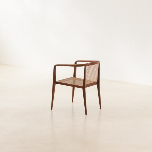 John Graz, Cane Chair with Armrest (pair), 1960s