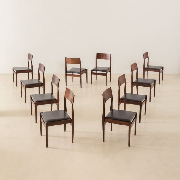 Italo Bianchi, Dining Chairs (10 units), c. 1960
