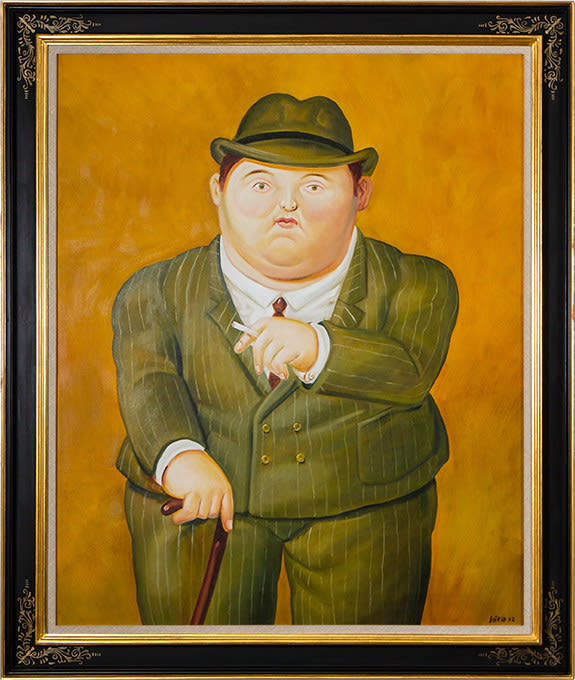 Fernando Botero, Man with Cane, 2002