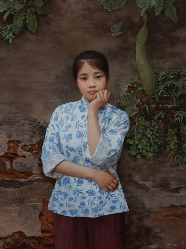 Shen Hanwu 沈漢武, Girl by the Old Wall 围墙下的女孩, 2013