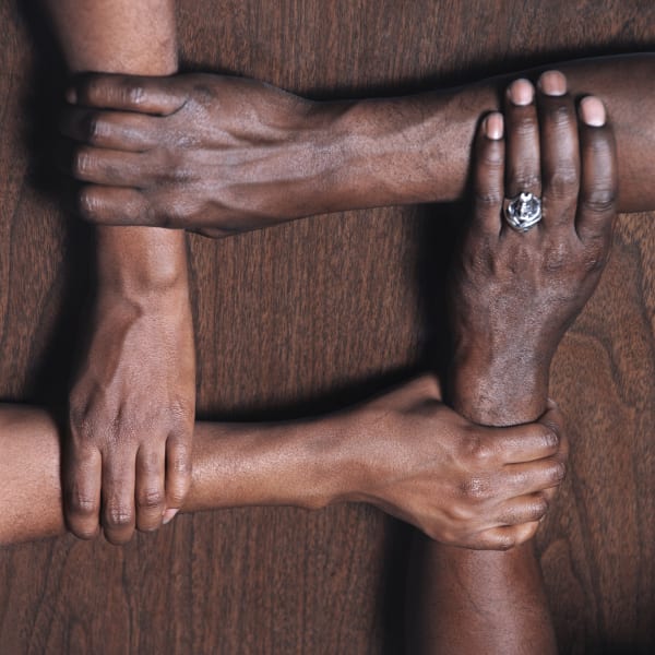 Kwame Brathwaite, Untitled (Hands in the Shape of a Unity Symbol), 1971 c., printed 2021