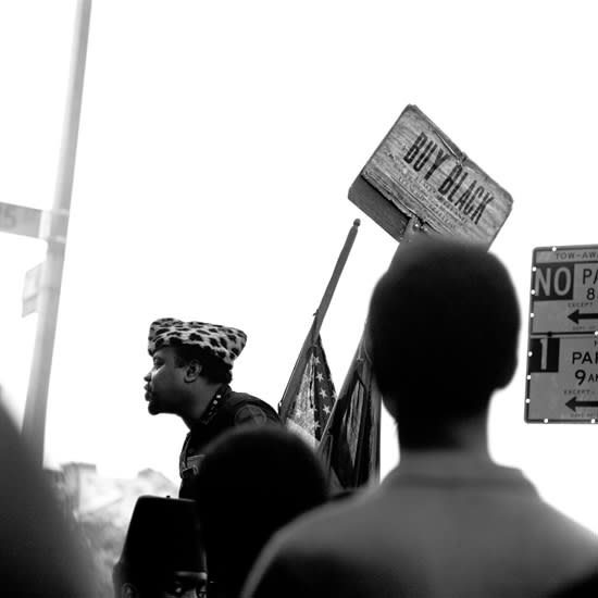 Kwame Brathwaite, Untitled (Charles Peaker Street Speaker, head of ANPM after Carlos Cooks passed away, on 125th street), 1968 c., printed 2016
