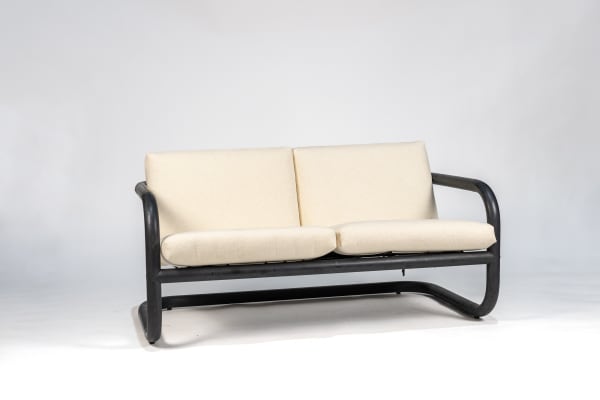 Geraldo de Barros, Canapé tubulaire 2 places, c. 1970