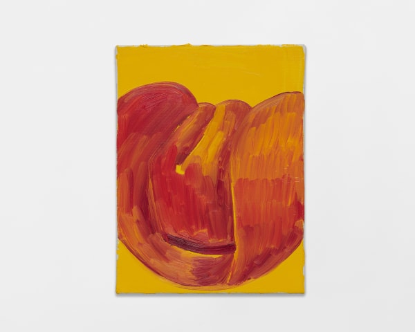 Ken Taylor Reynaga, Sombrero (Cadmium Red on Chrome Yellow), 2021, Shown by Brigade Gallery in Copenhagen, Denmark.