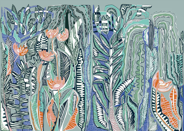 Flora Forshall, Rainforest, framed